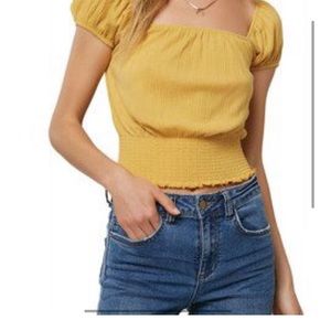 NWT O’Neill yellow crop top